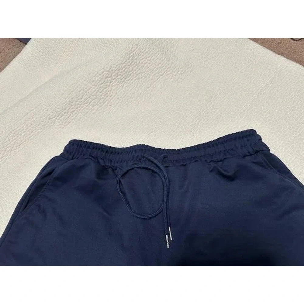 Detroit Motorcade Pistons Mens L Navy Basketball Graphic Athletic Shorts